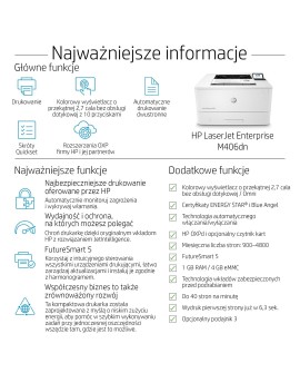 DRUKARKA HP LASER LASERJET M406Dn