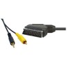 Audio/Video kabel SCART M - CINCH M + Jack (3.5mm) M, 1.5m, czarny, EOL