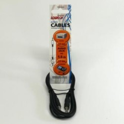 Audio Kabel Jack (3,5mm) M - Jack (3,5mm) M, 1.5m, czarny, Logo, EOL
