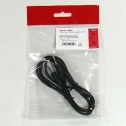 Audio Kabel Jack (3,5mm) M - Jack (3,5mm) M, 1.5m, czarny, Logo, EOL