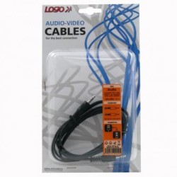 Audio Kabel Jack (3,5mm) M - Jack (3,5mm) M, 1.5m, czarny, Logo blister, EOL