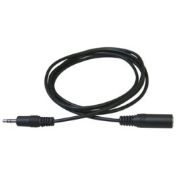Przedłużacz do kabli audio Jack (3,5mm) M - Jack (3,5mm) F, 3m, czarna, Logo blister