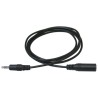 Przedłużacz do kabli audio Jack (3,5mm) M - Jack (3,5mm) F, 3m, czarna, Logo blister