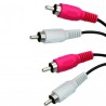 Audio Kabel 2x Cinch M - 2x Cinch M, 0.5m, czarna