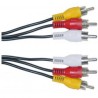 Video Kabel 3x CINCH M - 3x CINCH M, 2m, czarna