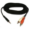 Audio Kabel Jack (3,5mm) M - 2x CINCH M, 10m, czarna