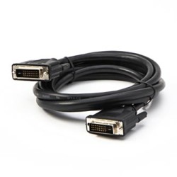 Video Kabel DVI (24+1) M - DVI (24+1) M, Dual link, 2m, chroniony, czarny, Logo blister, EOL