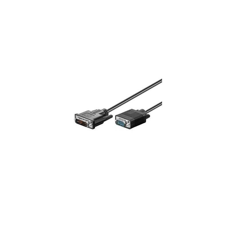 Video Kabel DVI (12+5) M - VGA (D-Sub) (M), 2m, czarny, EOL