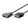 Video Kabel DVI (12+5) M - VGA (D-Sub) (M), 2m, czarny, EOL