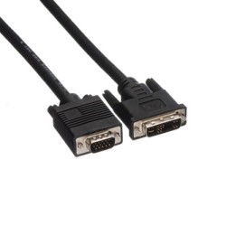 Video Kabel DVI (12+5) M - VGA (D-Sub) (M), 2m, czarny, EOL