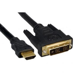 Video Kabel DVI (18+1) M - HDMI M, 2m, pozłacane złącza, czarny, EOL