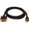 Video Kabel DVI (18+1) M - HDMI M, 2m, pozłacane złącza, czarny, EOL