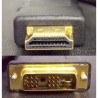 Video Kabel DVI (18+1) M - HDMI M, 3m, pozłacane złącza, czarny, Logo blister, EOL