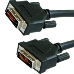 Video Kabel DVI (24+1) M - DVI (24+1) M, Dual link, 5m, chroniony, czarna, EOL
