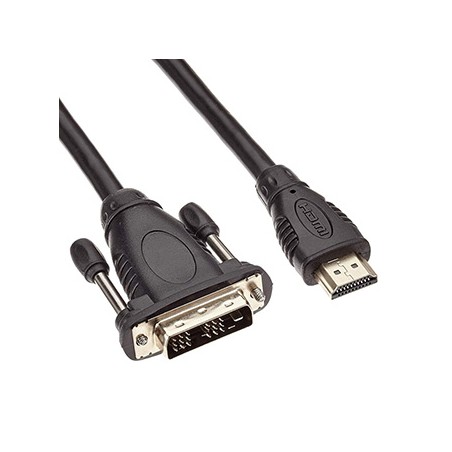 Video Kabel DVI (18+1) M - HDMI M, 5m, czarny