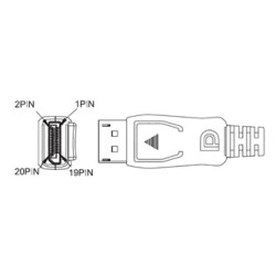 Video Kabel DisplayPort M - DisplayPort M, 0.5m, czarny, EOL