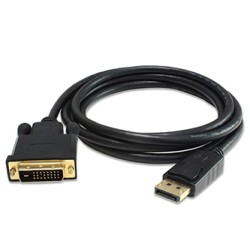 Video Kabel DisplayPort M - DVI (24+1) M, 2m, pozłacane złącza, czarny, EOL