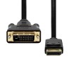Video Kabel DisplayPort M - DVI (24+1) M, 2m, pozłacane złącza, czarny, EOL