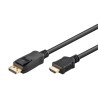 Video Kabel DisplayPort M - HDMI M, 2m, czarna, EOL