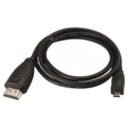 Video Kabel micro HDMI (M) - HDMI M, HDMI 1.4 - High Speed with Ethernet, 2m, czarny, EOL