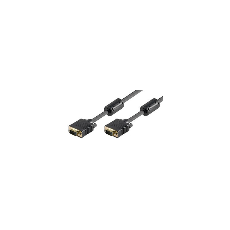 Video Kabel SVGA (D-sub) M - SVGA (D-sub) M, 2m, pozłacane konektory, czarny, EOL