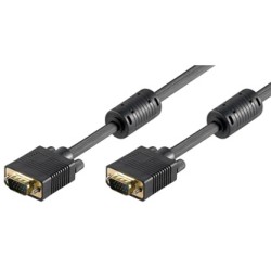 Video Kabel SVGA (D-sub) M - SVGA (D-sub) M, 2m, pozłacane konektory, czarny, Logo blister, EOL