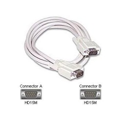 Video Kabel VGA (D-Sub) (M) - VGA (D-Sub) (M), 2m, szary