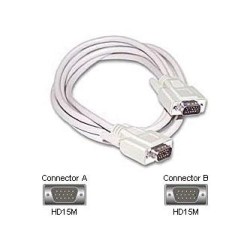 Video Kabel VGA (D-Sub) (M) - VGA (D-Sub) (M), 2m, szary, Logo blister, EOL
