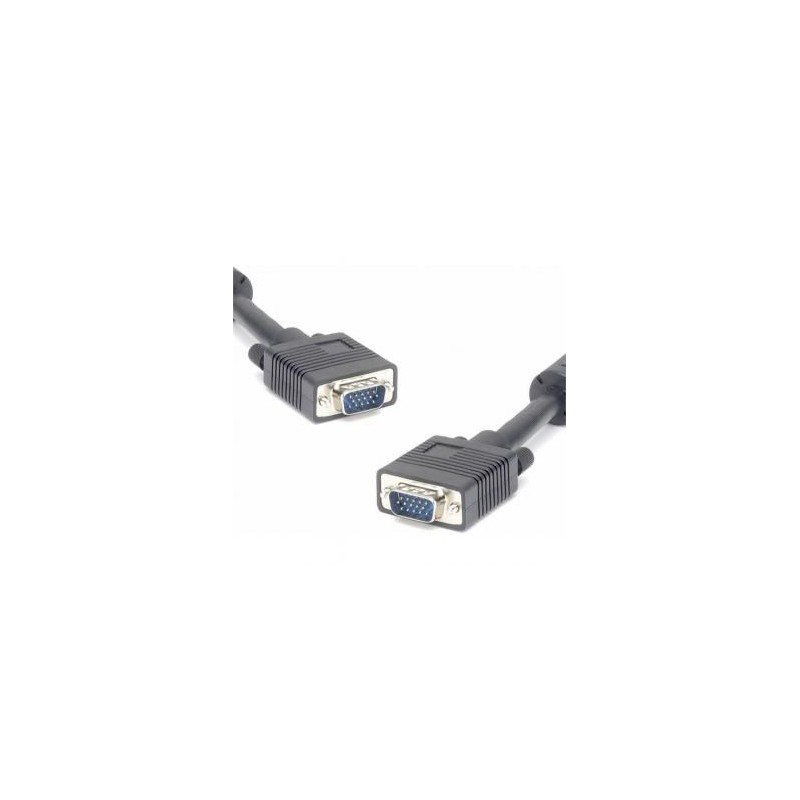 Video Kabel SVGA (D-sub) M - SVGA (D-sub) M, 5m, chroniony, czarna, Logo blister, EOL