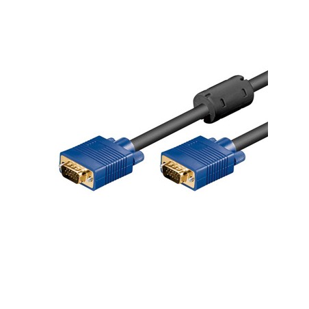 Video Kabel SVGA (D-sub) M - SVGA (D-sub) M, 10m, pozłacane złącza, czarny, chroniony