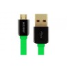 Avacom USB kabel (2.0), USB A M - microUSB (M), 0.4m, zielony, blister