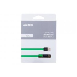 Avacom USB kabel (2.0), USB A M - microUSB (M), 0.4m, zielony, blister