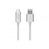 Avacom USB kabel (3.0), USB A M - USB C (M), 1m, srebrny, blister
