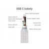 Avacom USB kabel (3.0), USB A M - USB C (M), 1m, srebrny, blister