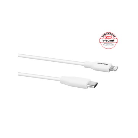 Avacom USB kabel USB C (M) - Apple Lightning M, DCUS-MFIC-120W, 1.2m, certyfikat MFi, biały, nie oryginalna