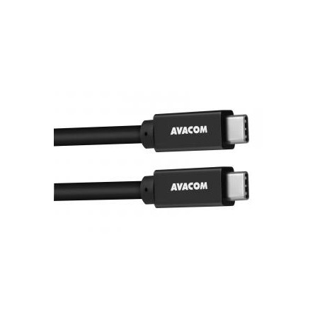 Avacom USB kabel (3.2 gen 2), USB C (M) - USB C (M), 1m, Power Delivery 60W, czarny, data + zasilanie
