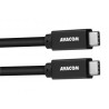 Avacom USB kabel (3.2 gen 2), USB C (M) - USB C (M), 1m, Power Delivery 60W, czarny, data + zasilanie