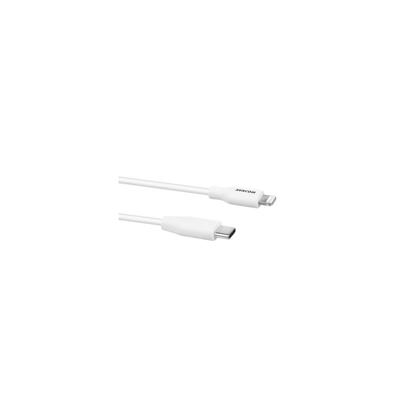 Avacom USB kabel (2.0), USB C (M) - Apple Lightning M, 1.2m, okrągły, biały, nie oryginalna