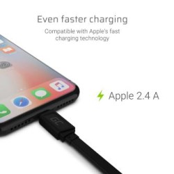 Green Cell kabel GCmatte Lightning Flat kabel 25 cm z szybkim ładowaniem Apple 2.4A