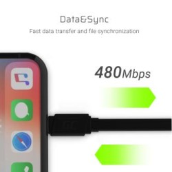 Green Cell kabel GCmatte Lightning Flat kabel 25 cm z szybkim ładowaniem Apple 2.4A