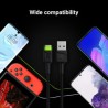 Green Cell kabel Ray USB kabel - USB-C 120cm z green LED backlight i support szybkie ładowania Ultra Charge, QC 3.0