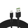 Green Cell kabel Ray USB-A - Lightning biała LED 120cm z support do Apple 2.4A szybkie ładowania