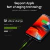 Zestaw 3x Green Cell kabel GC Ray USB - Lightning 120cm do iPhone, iPad, iPod, biała LED, szybkie ładowania
