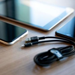 Zestaw 3x Green Cell kabel GC Ray USB - Lightning 30cm, 120cm, 200cm do iPhone, iPad, iPod, biała LED, szybkie ładowania