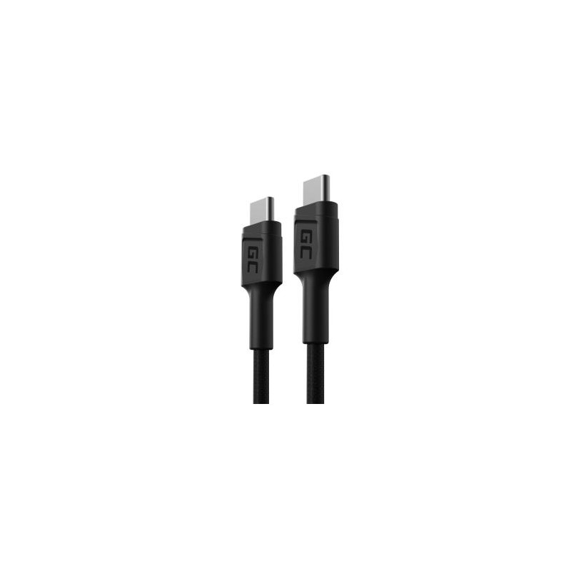 Kabel Green Cell GC PowerStream USB-C - USB-C 30cm, szybkie ładowania power Delivery (60W), Ultra Charge, QC 3.0