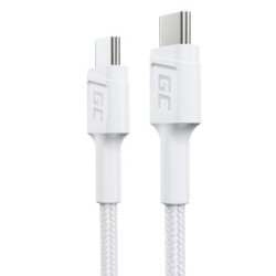 Kabel biała USB-C Type C 30cm Green Cell PowerStream z szybkim ładowaniem power Delivery 60W, Ultra Charge, szybkie Charge 3.0