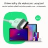 USB-C kabel 0.3m 100W Greencell PowerStream szybkie ładowanie PD Snow