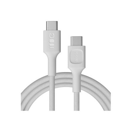 USB-C kabel 2m 100W Greencell PowerStream szybkie ładowania PD Snow