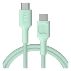 USB-C kabel 1.2m 100W Greencell PowerStream szybkie ładowania PD Mint Green
