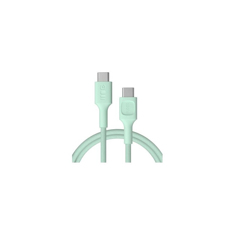 USB-C kabel 1.2m 100W Greencell PowerStream szybkie ładowania PD Mint Green